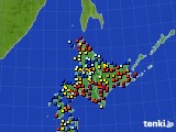 北海道地方のアメダス実況(日照時間)(2019年09月05日)