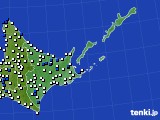 道東のアメダス実況(風向・風速)(2019年09月05日)
