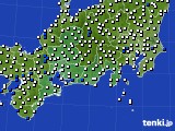 東海地方のアメダス実況(風向・風速)(2019年09月06日)
