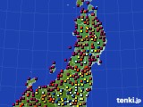 東北地方のアメダス実況(日照時間)(2019年09月08日)