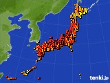 アメダス実況(気温)(2019年09月08日)