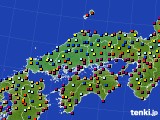 中国地方のアメダス実況(日照時間)(2019年09月10日)