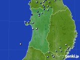 秋田県のアメダス実況(降水量)(2019年09月11日)