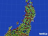 東北地方のアメダス実況(日照時間)(2019年09月12日)