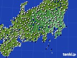 関東・甲信地方のアメダス実況(風向・風速)(2019年09月12日)