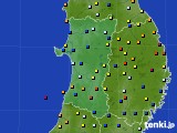 秋田県のアメダス実況(日照時間)(2019年09月14日)