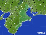2019年09月15日の三重県のアメダス(風向・風速)