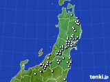 東北地方のアメダス実況(降水量)(2019年09月16日)