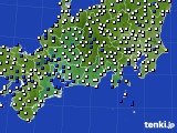 2019年09月16日の東海地方のアメダス(風向・風速)