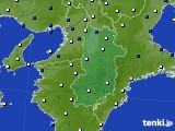 奈良県のアメダス実況(風向・風速)(2019年09月16日)