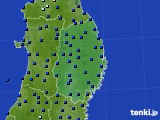 岩手県のアメダス実況(日照時間)(2019年09月18日)