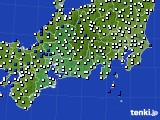 2019年09月18日の東海地方のアメダス(風向・風速)