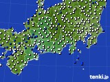 東海地方のアメダス実況(風向・風速)(2019年09月19日)