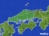 中国地方のアメダス実況(降水量)(2019年09月21日)