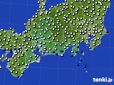 東海地方のアメダス実況(風向・風速)(2019年09月21日)
