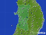 秋田県のアメダス実況(風向・風速)(2019年09月23日)
