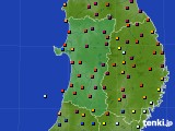 秋田県のアメダス実況(日照時間)(2019年09月24日)