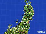 東北地方のアメダス実況(気温)(2019年09月24日)