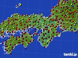 近畿地方のアメダス実況(日照時間)(2019年09月25日)