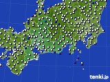 東海地方のアメダス実況(風向・風速)(2019年09月25日)