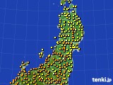 東北地方のアメダス実況(気温)(2019年09月27日)