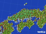 2019年09月28日の中国地方のアメダス(気温)