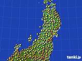 2019年09月29日の東北地方のアメダス(気温)