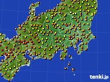 2019年10月01日の関東・甲信地方のアメダス(気温)