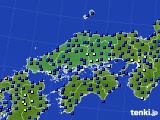 2019年10月02日の中国地方のアメダス(日照時間)