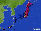 アメダス実況(日照時間)(2019年10月02日)