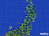 2019年10月03日の東北地方のアメダス(日照時間)