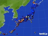 アメダス実況(日照時間)(2019年10月03日)