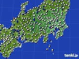 関東・甲信地方のアメダス実況(風向・風速)(2019年10月03日)