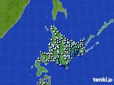 2019年10月04日の北海道地方のアメダス(降水量)