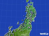 東北地方のアメダス実況(降水量)(2019年10月04日)