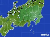 関東・甲信地方のアメダス実況(降水量)(2019年10月04日)