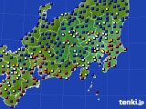 2019年10月04日の関東・甲信地方のアメダス(日照時間)