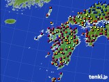 九州地方のアメダス実況(日照時間)(2019年10月04日)