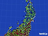 2019年10月05日の東北地方のアメダス(日照時間)