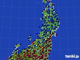 東北地方のアメダス実況(日照時間)(2019年10月05日)