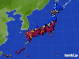 アメダス実況(日照時間)(2019年10月05日)