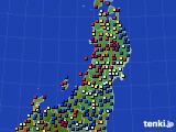 東北地方のアメダス実況(日照時間)(2019年10月06日)