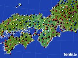 近畿地方のアメダス実況(日照時間)(2019年10月06日)