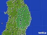 2019年10月07日の岩手県のアメダス(風向・風速)
