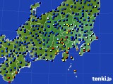 2019年10月08日の関東・甲信地方のアメダス(日照時間)