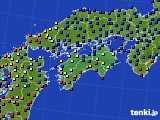 四国地方のアメダス実況(日照時間)(2019年10月08日)