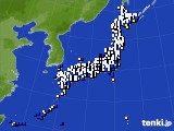 アメダス実況(風向・風速)(2019年10月08日)