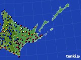 道東のアメダス実況(日照時間)(2019年10月09日)