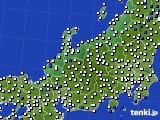 2019年10月09日の北陸地方のアメダス(風向・風速)