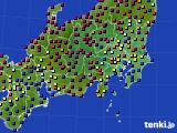 2019年10月10日の関東・甲信地方のアメダス(日照時間)